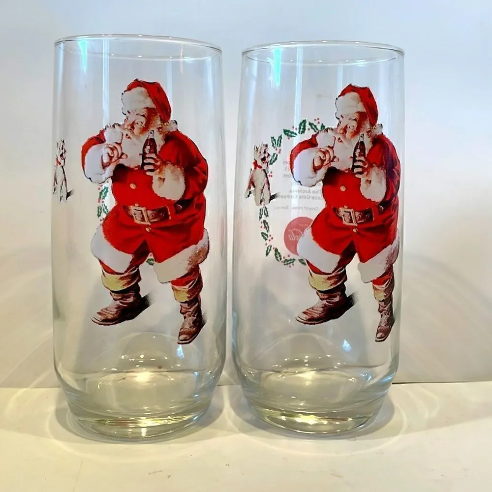 COCA COLA Santa Claus Drinking Glass 